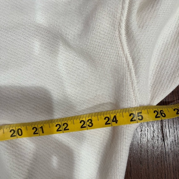 American Eagle Cream Waffle Hoodie preppy comfy oversized minimal sweater y2k - Picture 5 of 6